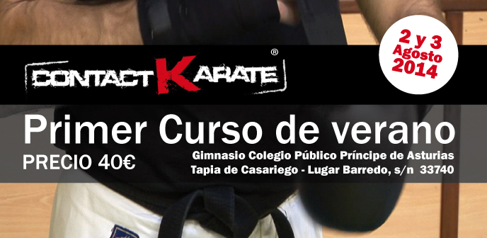 Primer entrenamiento de verano Contact Karate Asturias Agosto 2014